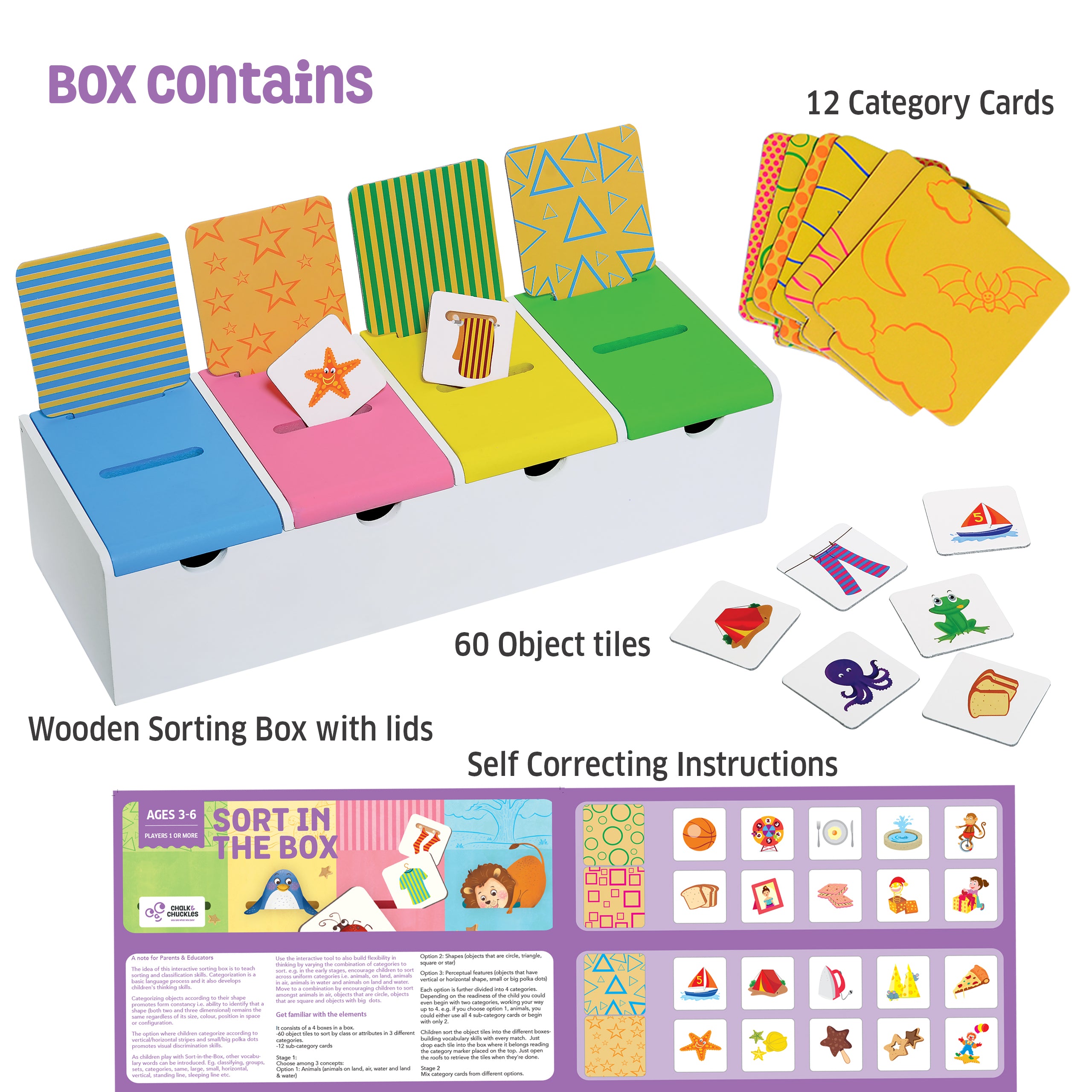 Chalk & Chuckles Sort in the Box - Learning Game (Ages 3+) - Image 4