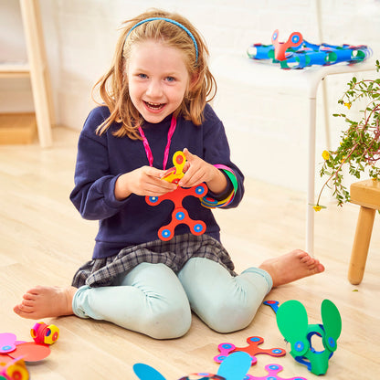 Clixo Rainbow Pack - 42 Piece Magnetic Building Set
