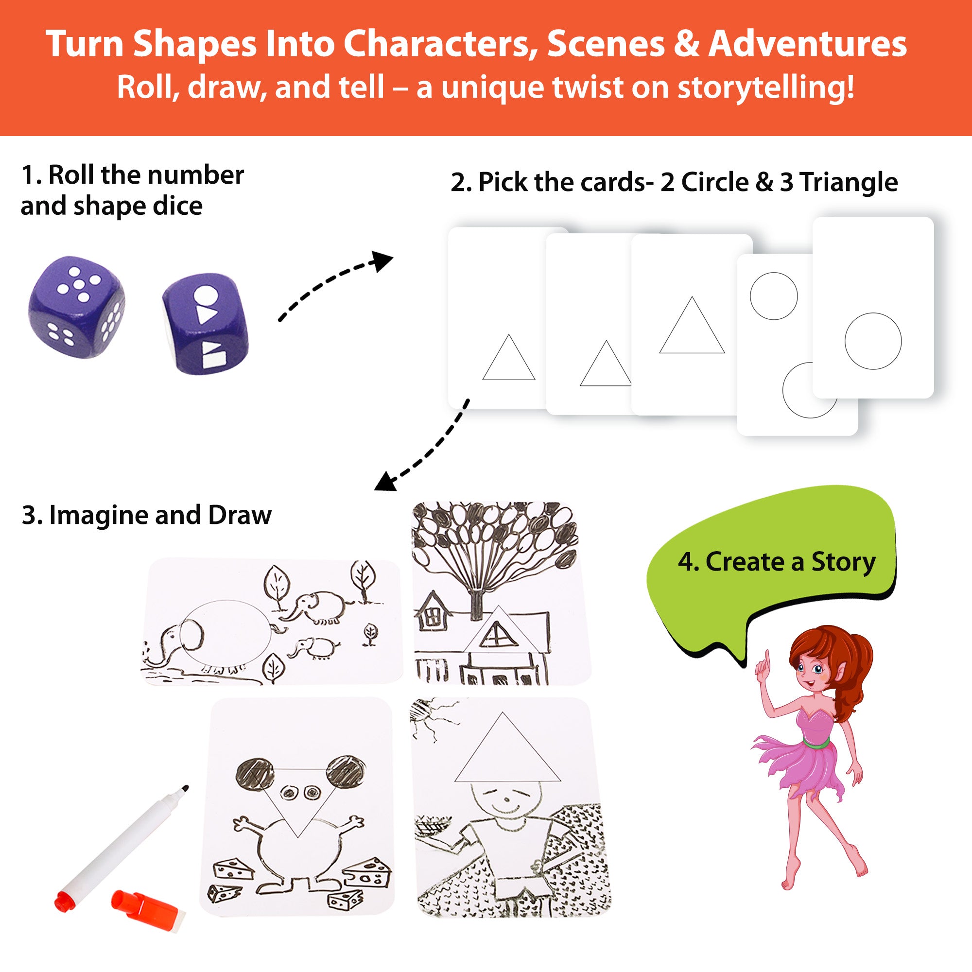 Chalk & Chuckles Shape your Story - Activity Kit (Ages 5+) - Image 4