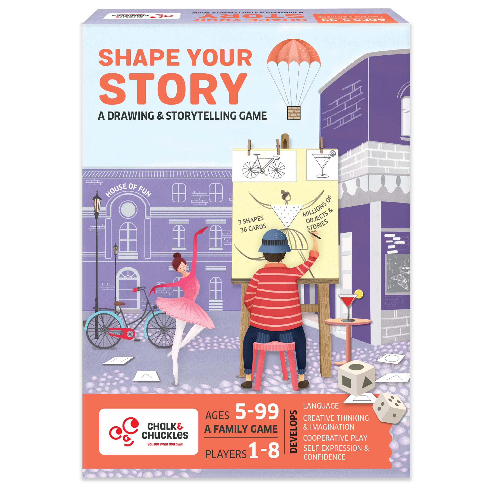 Chalk & Chuckles Shape your Story - Activity Kit (Ages 5+)