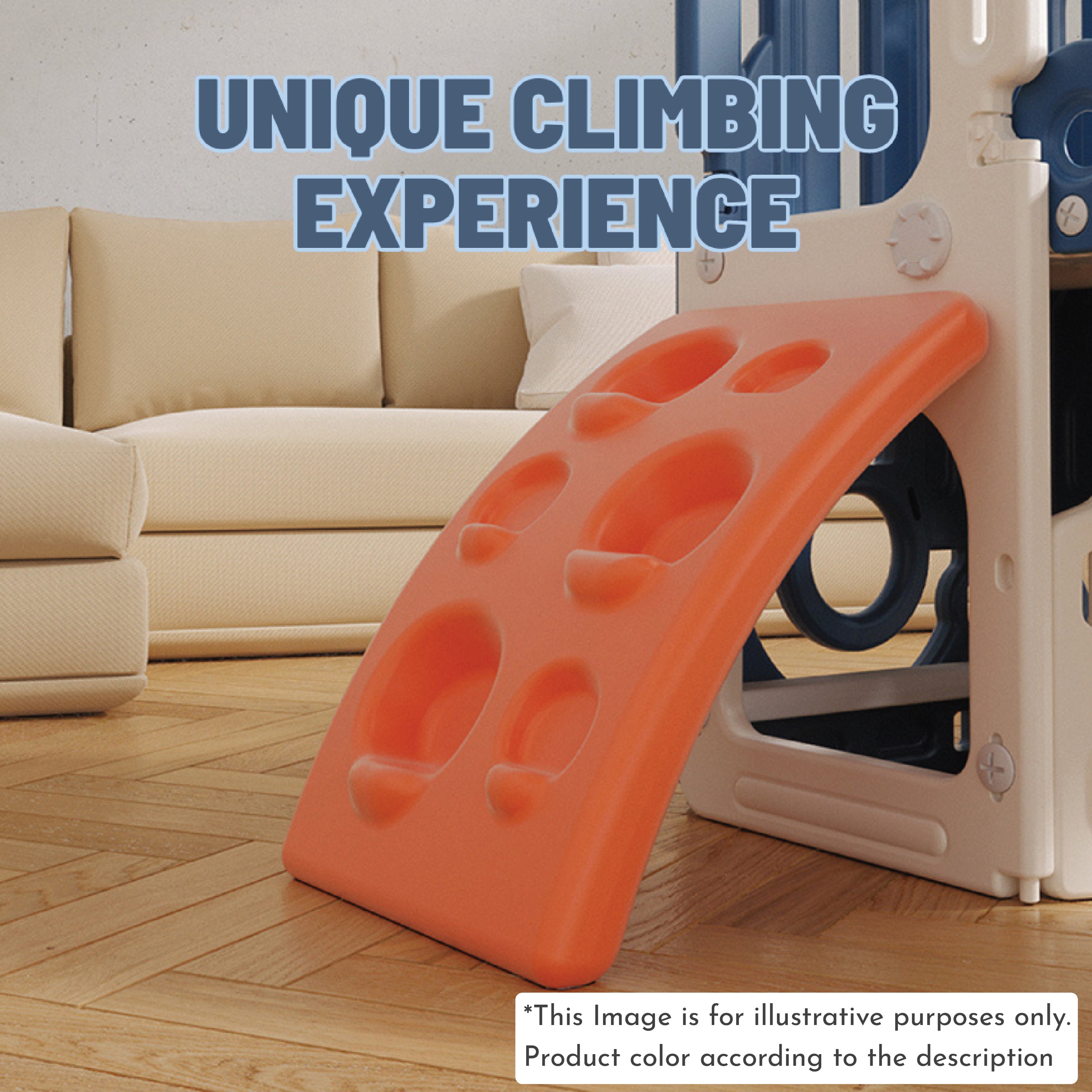 Slide & Swing Set w/ Climbing Wall & Basketball Hoop - Pink - Image 6
