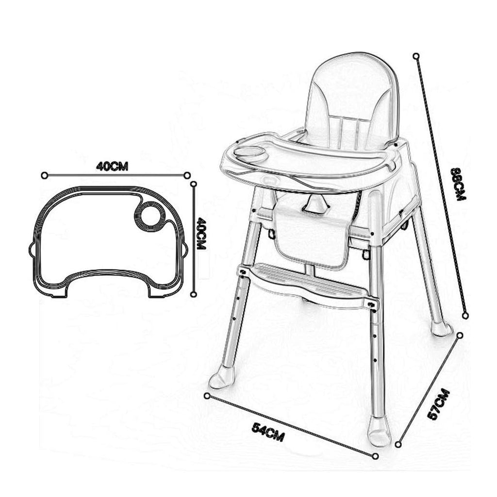 3 in 1 High Chair - Pink - Image 3