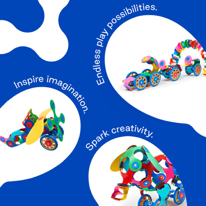 Clixo Wheel Creator Pack - 72 Piece Magnetic Building Set