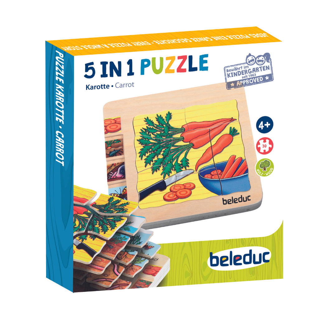 5 in 1 Layer Puzzle - Carrot