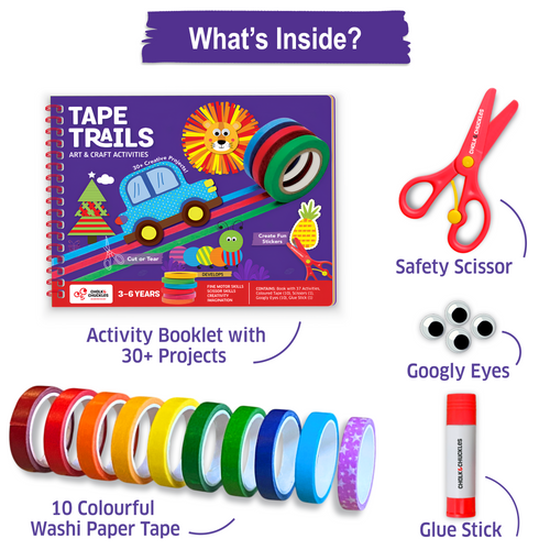 Chalk & Chuckles Tape Trails - Tape Art Craft Kit (Ages 3 to 7) - Image 6