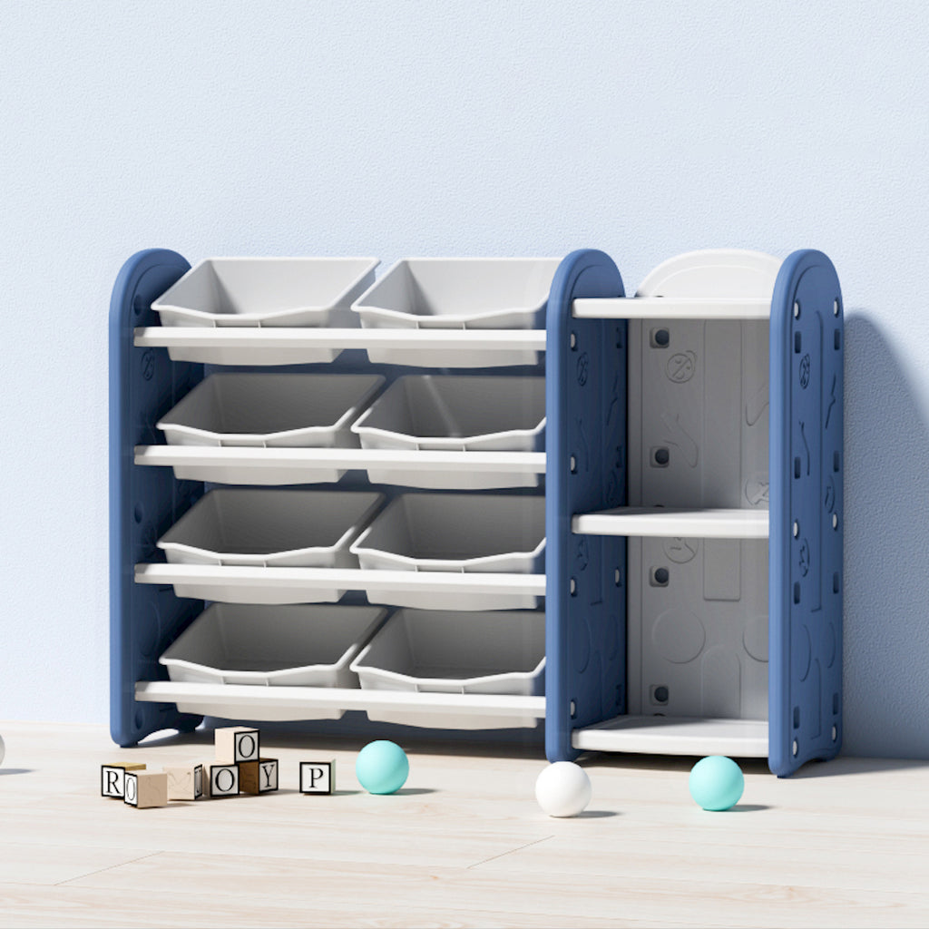 Lovely Baby Storage Rack W/ Book Shelf - Blue