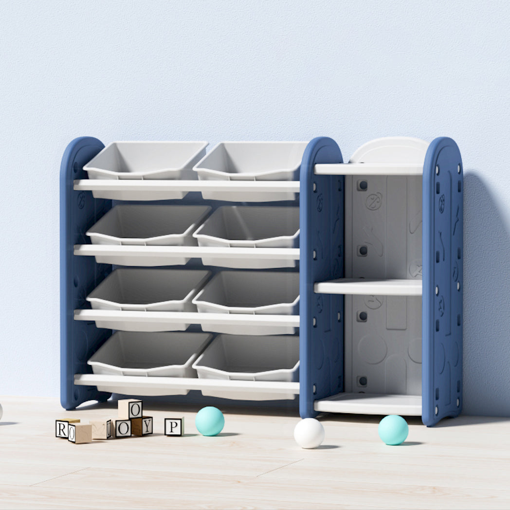 Lovely Baby Storage Rack W/ Book Shelf - Blue