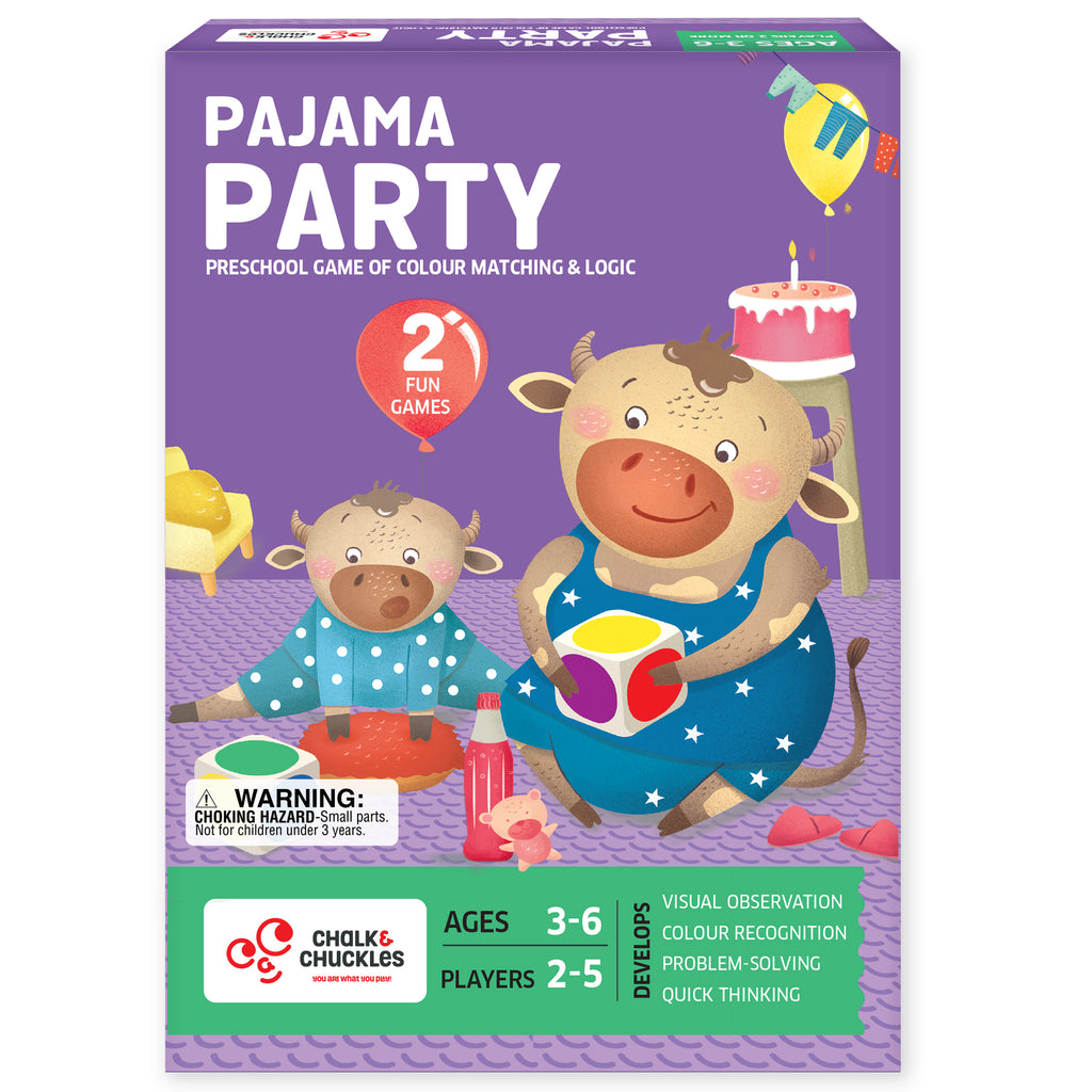 Chalk & Chuckles Pajama Party - Color Matching Game (Ages 3 to 6)