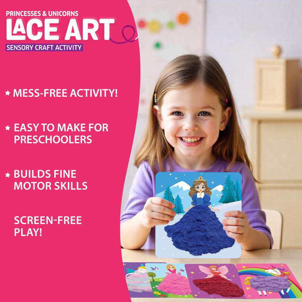 Chalk & Chuckles Lace Art-Princess & Unicorns (Ages 3 to 6) - Image 4