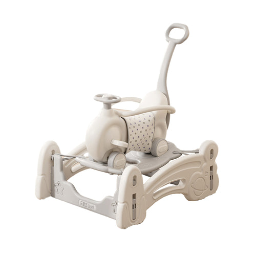 4-in-1 Trampoline Rocking Horse - White - Image 9