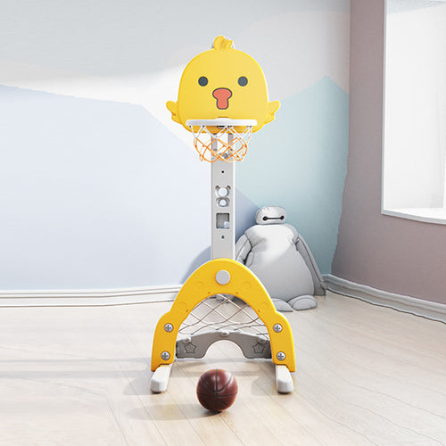 Basketball Stand w/ Football Goal - Yellow - Image 2