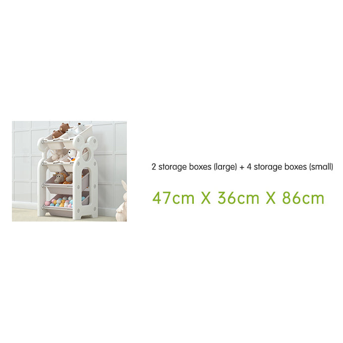 Storage Rack With 6 Boxes - White - Image 2