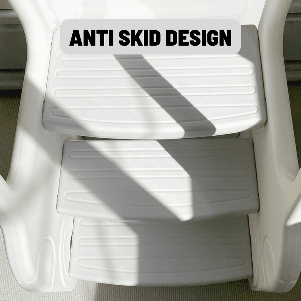 3 Step Stool for Kids -White - Image 4