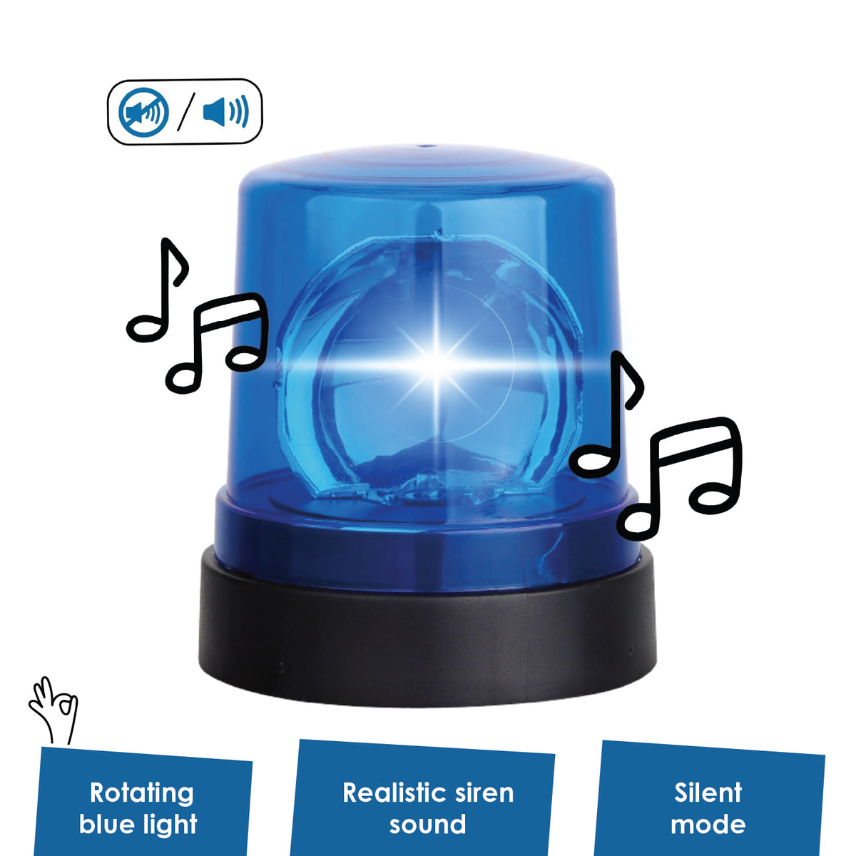 alldoro Toy Rescue Lamp - Blue Light with Sound - Image 2