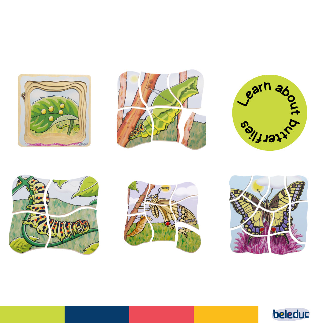 5 in 1 Layer Puzzle - Butterfly - Image 2
