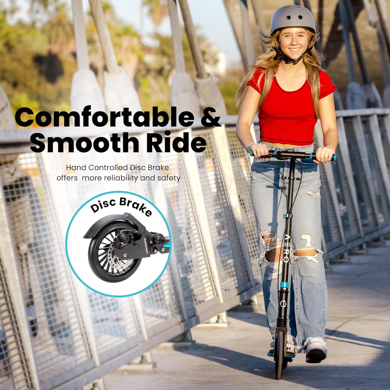 A230 Foldable Scooter - Black - Image 5