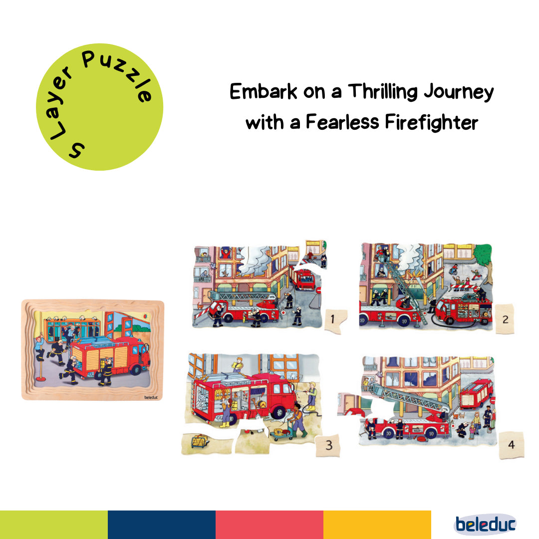 5 in 1 Layer Puzzle - Fire Brigade - Image 2