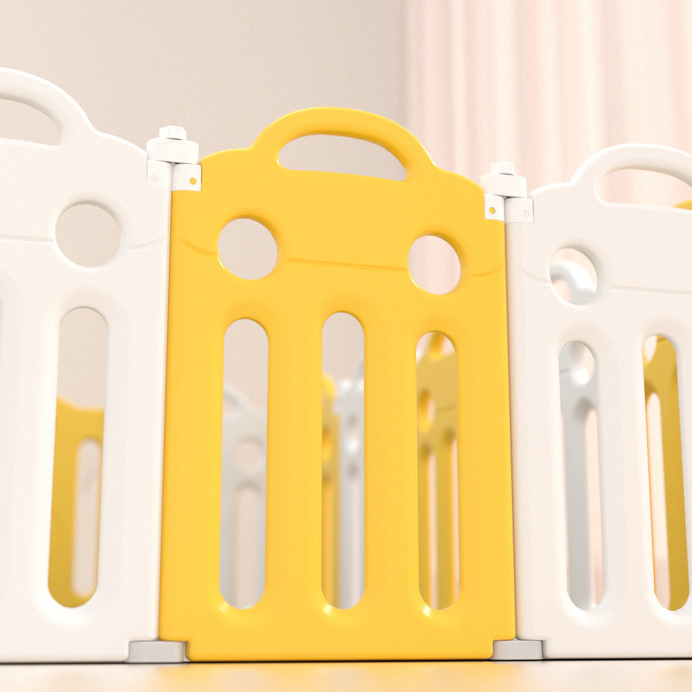 Kids Playpen w/ Basketball Hoop & Drawing Board - 17 pcs - Image 13