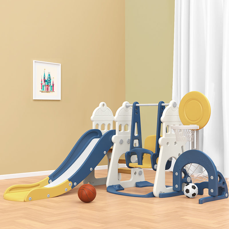 Slide and Swing Set with Basketball Hoop and Football Goal - Image 4