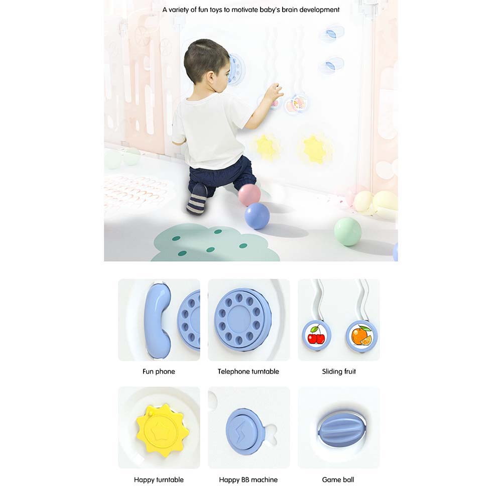 Lovely Baby - Kids Fruity Playpen 18pcs - Green - Image 4