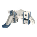 Twin Tower Playhouse with Slide and Basketball Hoop - Image 9