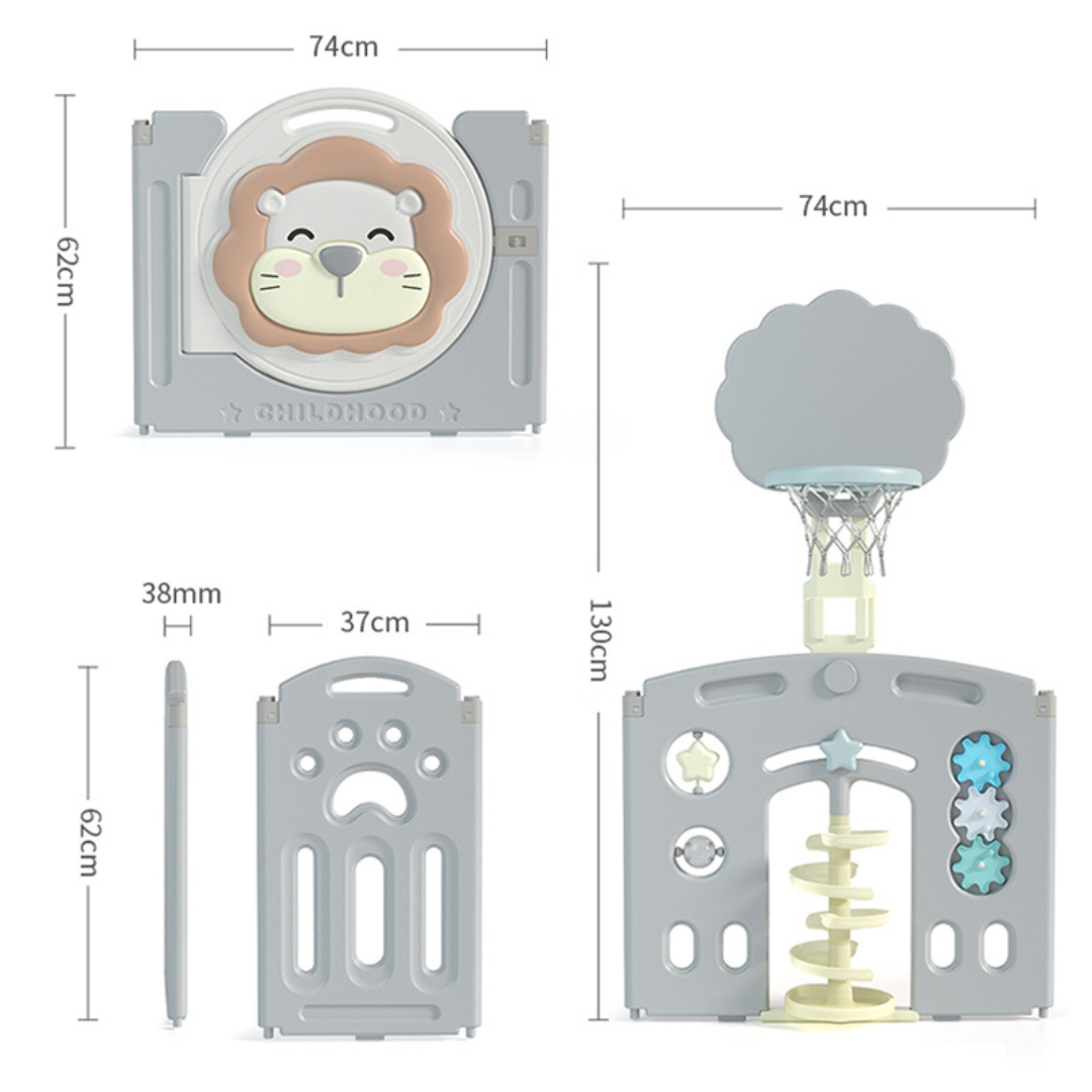 Lovely Baby - Kids Playpen Lion - W/ Basketball Hoop - 16pcs - Image 10