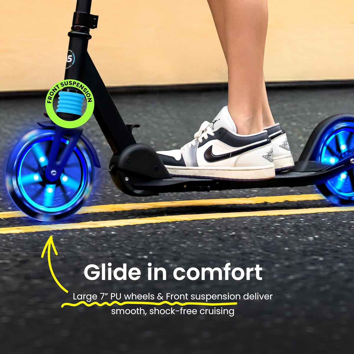 A5 Teen Foldable Scooter - Black - Image 3