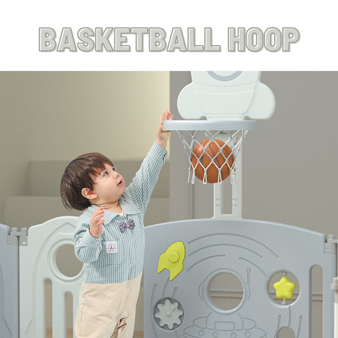Kids Astronaut Playpen - W/ Basketball Hoop - 16 pcs - Image 2
