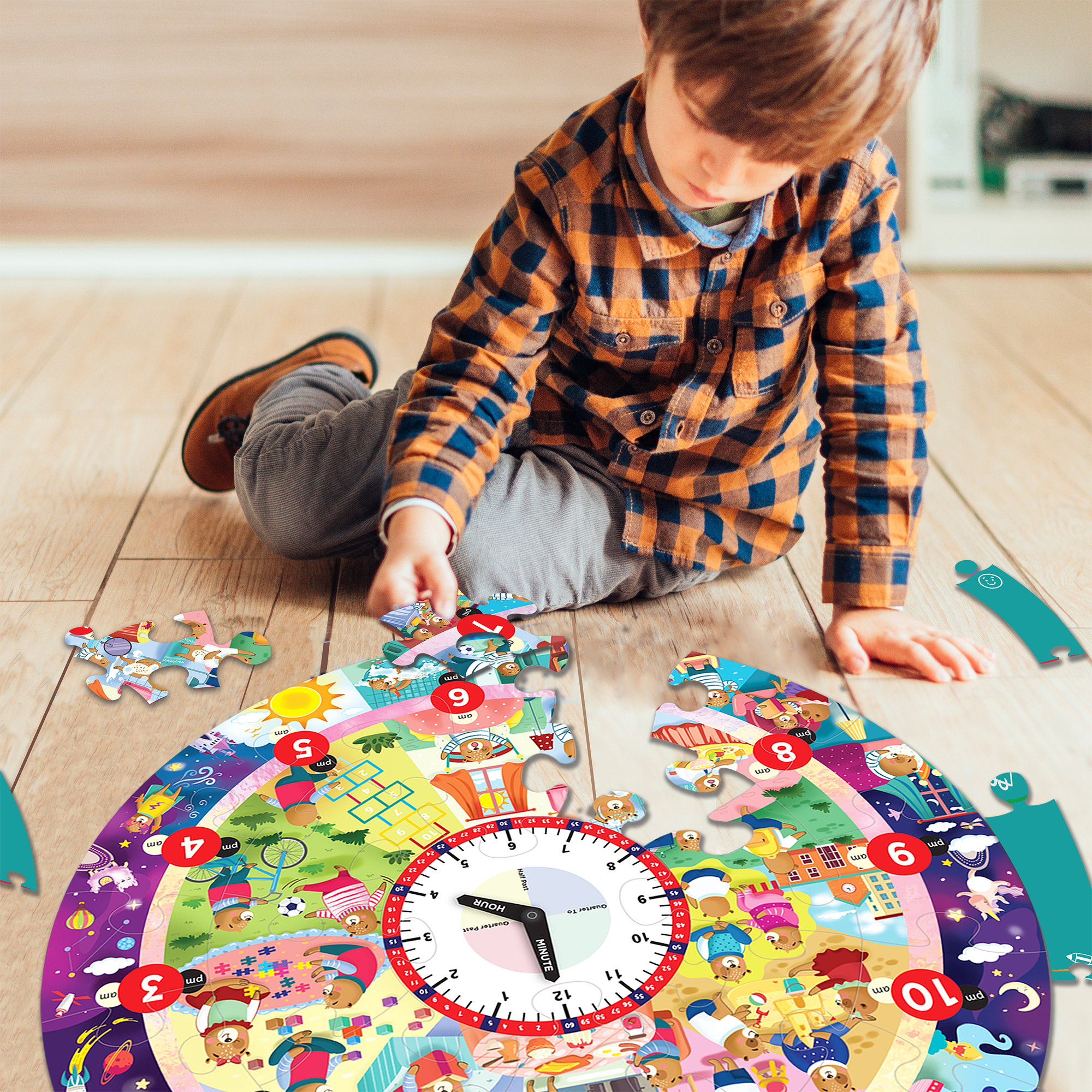 Chalk & Chuckles Busy Bear's Time Puzzle (Ages 3 to 6) - Image 3