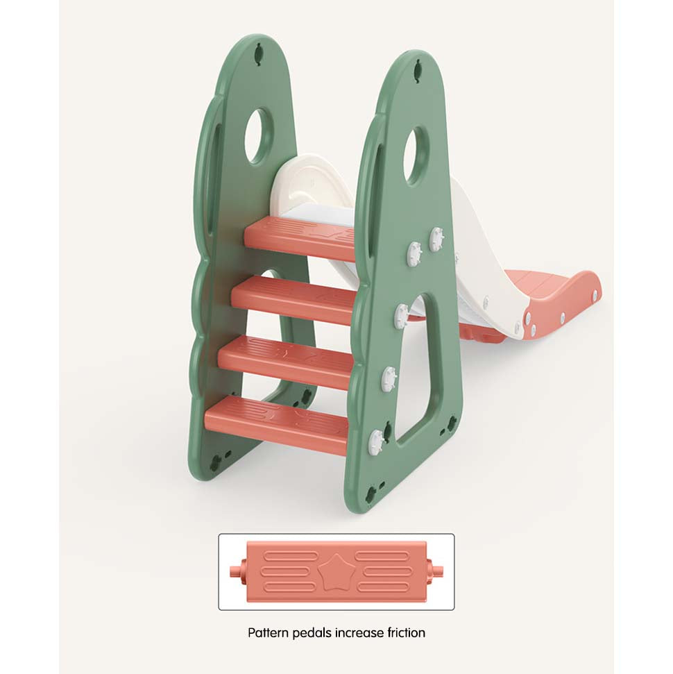 Slide & Swing Set W/Basketball Hoop & Football Goal - White - Image 2