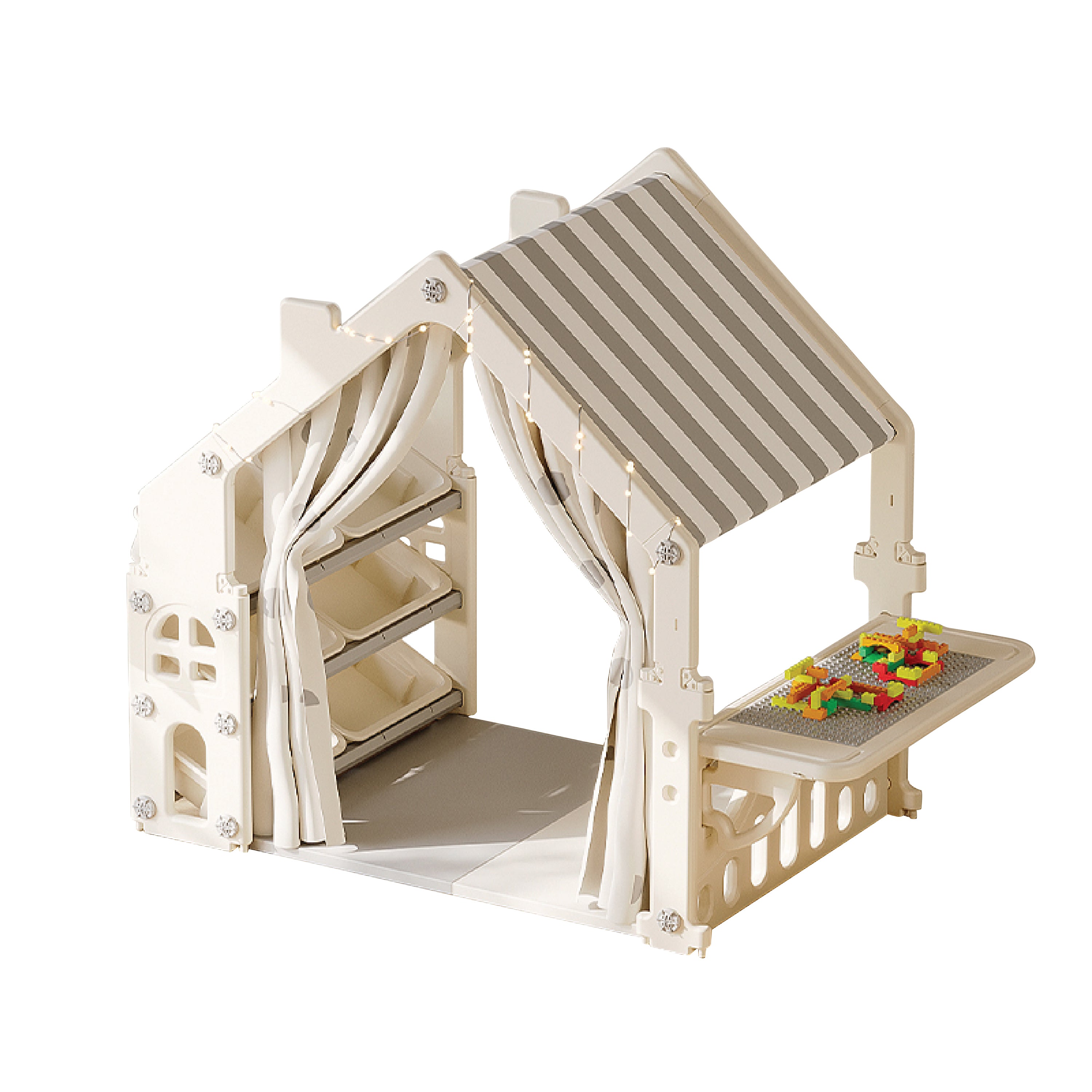 Kids Tent House w/ Storage & Table - Image 6