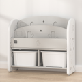 Lovely Baby Storage Rack W/ Book Shelf - Grey