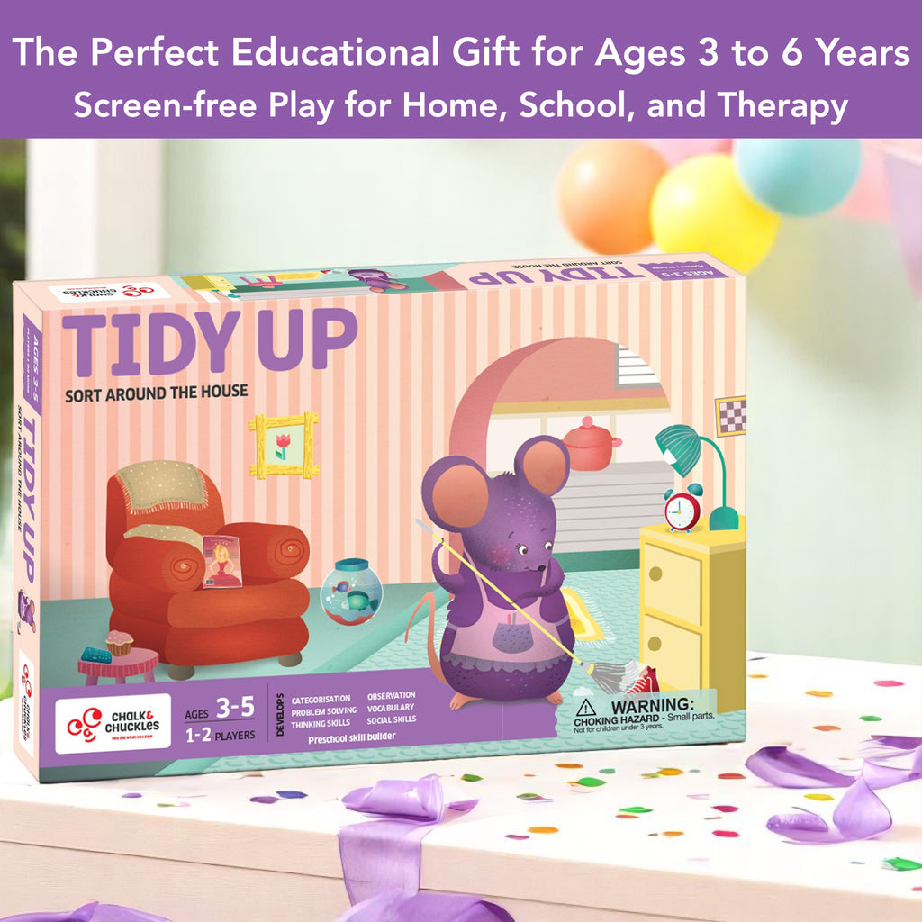 Chalk & Chuckles Tidy Up - Board Game (Ages 3+) - Image 6