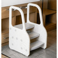 Lovely Baby 3 Step Stool for Kids -White