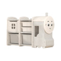 Lovely Baby Train Storage Rack With Boxes - White