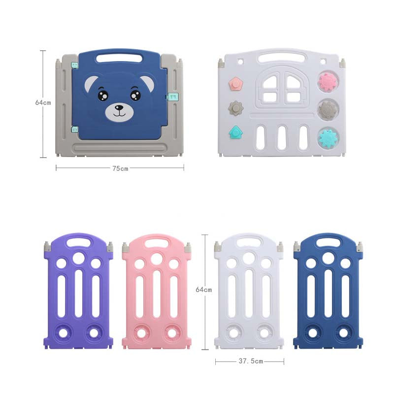 Lovely Baby - Kids Bear Playpen 14pcs - Blue - Image 4