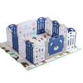 Lovely Baby Kids Bear Playpen 14pcs - Blue