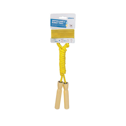 alldoro 2 in 1 Skipping Rope & Rubber Twist - Yellow - Image 15
