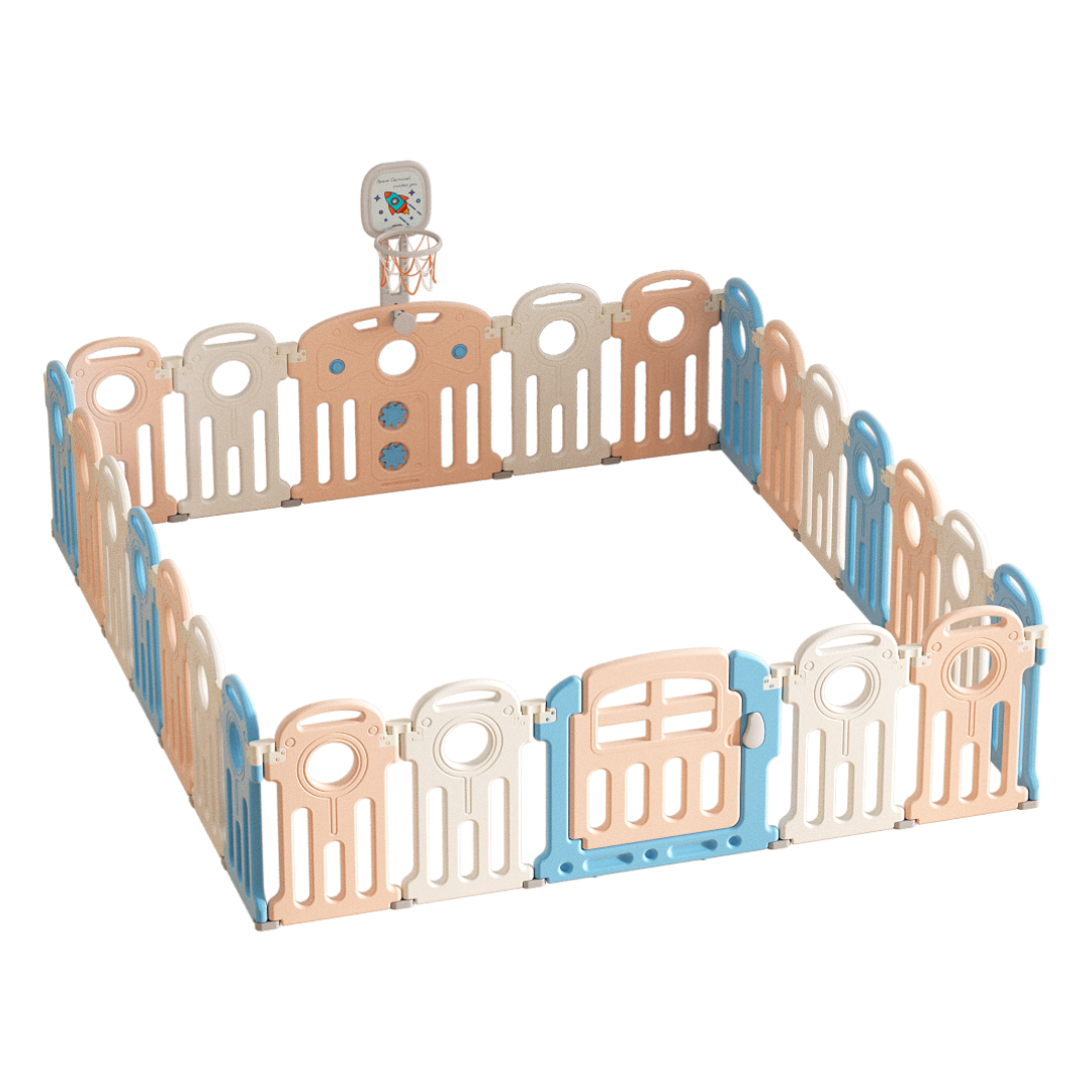 Kids Playpen w/ Basketball Hoop - 24 pcs - Image 7