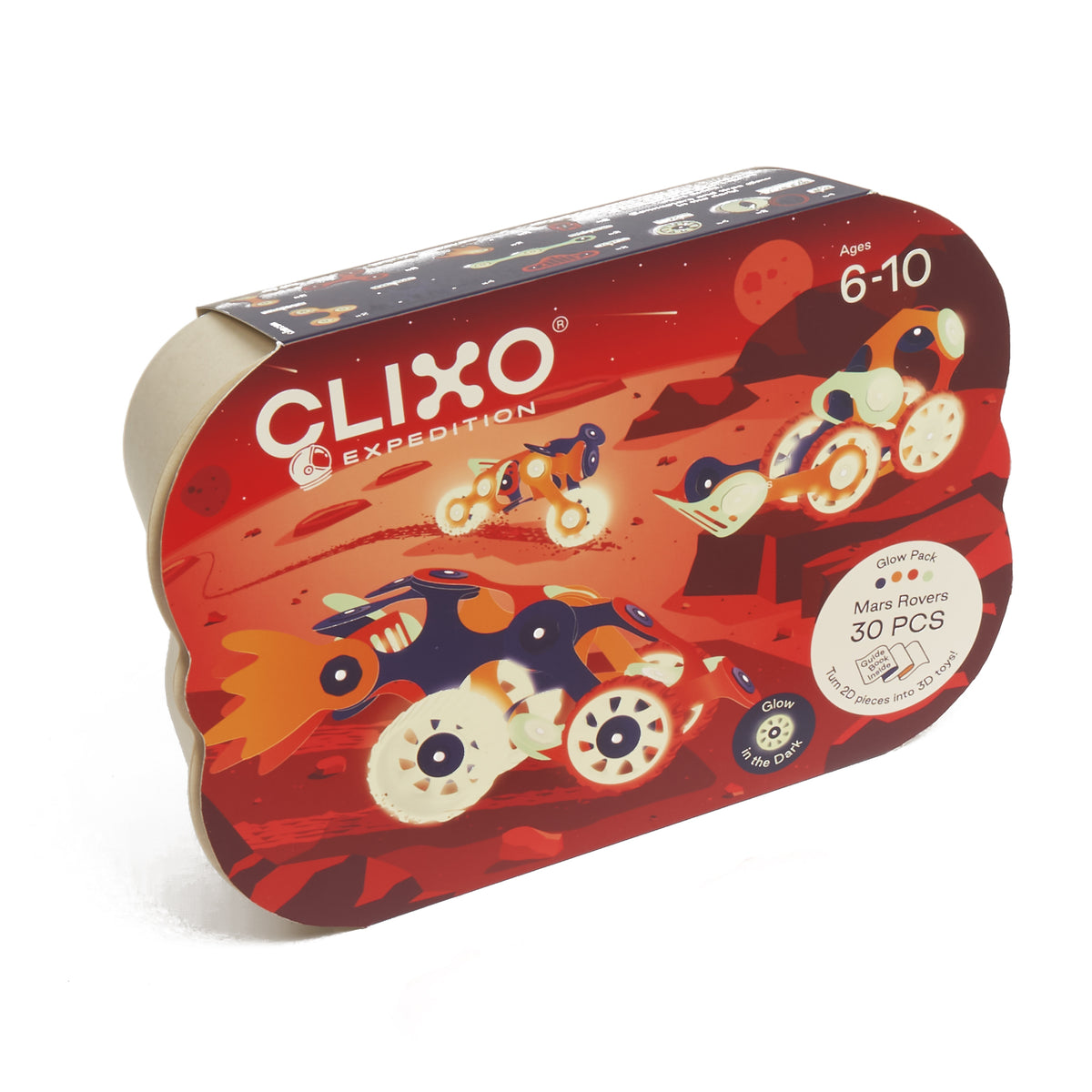 Clixo Mars Rovers Pack - 30 Piece Magnetic Building Set