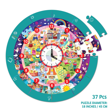Chalk & Chuckles Busy Bear's Time Puzzle (Ages 3 to 6) - Image 5