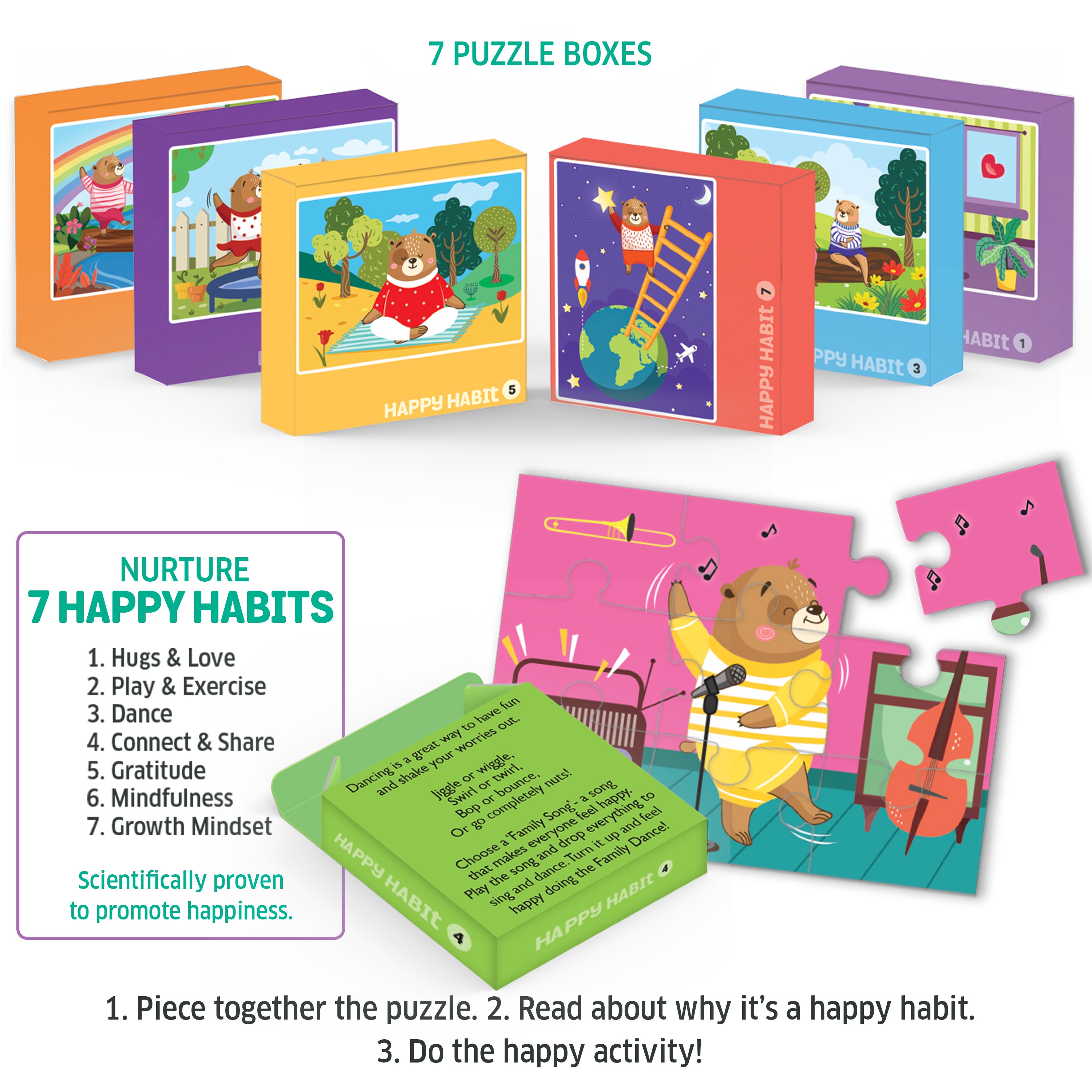 Chalk & Chuckles Happy Habits - Jigsaw Puzzle (Ages 3 to 6) - Image 5