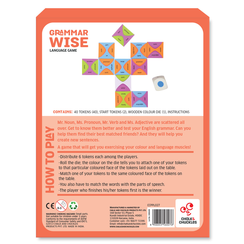 Chalk & Chuckles Grammar Wise - Board Game (Ages 6 to 9)