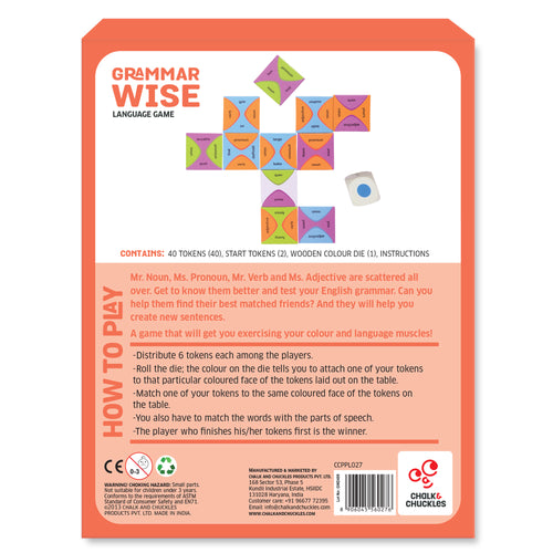 Chalk & Chuckles Grammar Wise - Board Game (Ages 6 to 9)