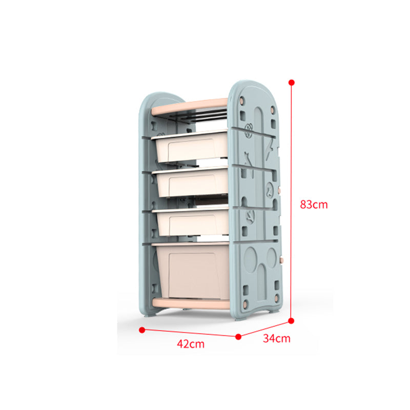 Lovely Baby - Storage Rack With 4 Boxes - Blue - Image 4