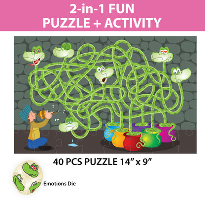 Chalk & Chuckles Moody Snakes - Jigsaw Puzzle (Ages 3 to 6) - Image 2