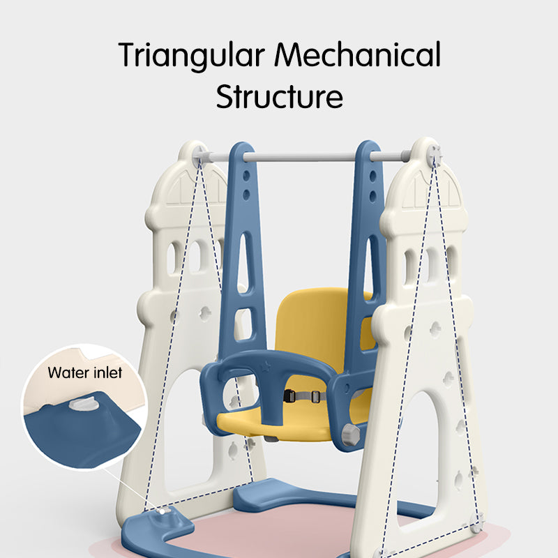 Slide and Swing Set with Basketball Hoop and Football Goal - Image 2