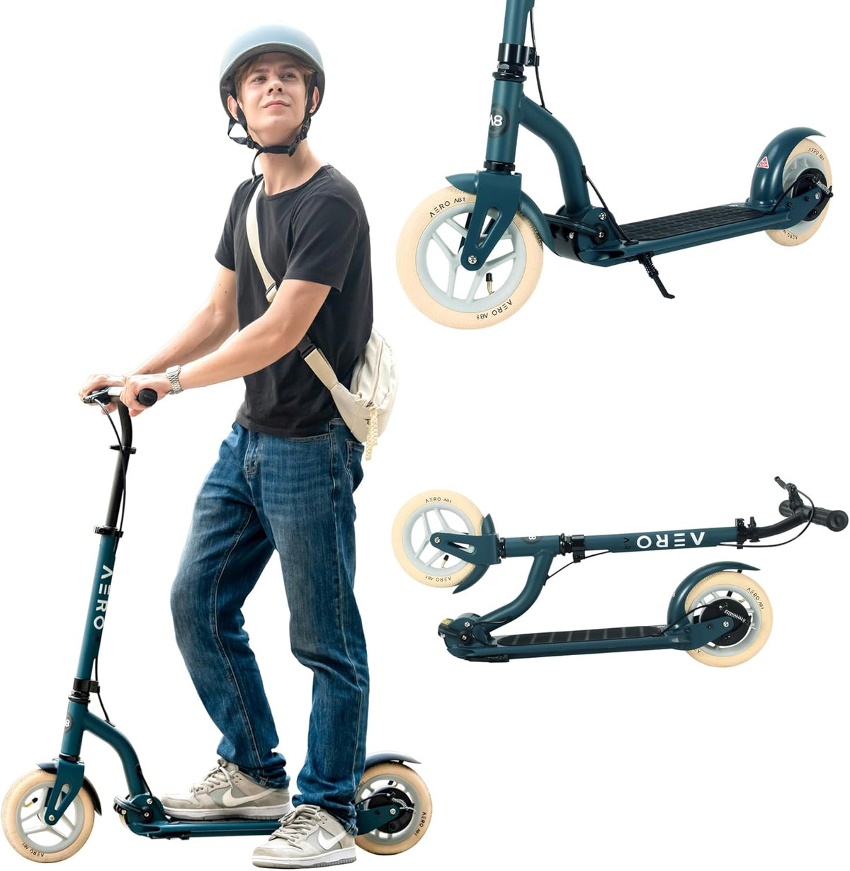 A8 Foldable Scooter - Emerald
