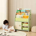 Lovely Baby Books Storage Rack w/ Cabinet and Shelf- Green