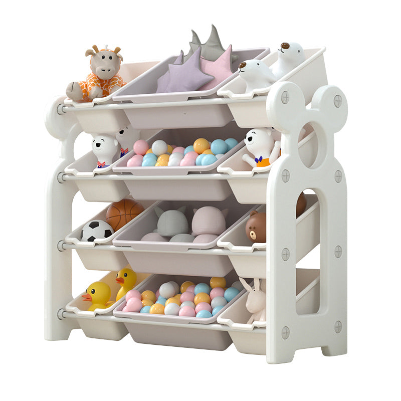 Lovely Baby Storage Rack W/ 12 Boxes - White